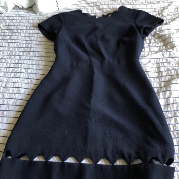 Club Monaco navy scalloped dress - Picture 2 of 5